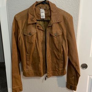 Brown Leather Jacket: Women’s Large